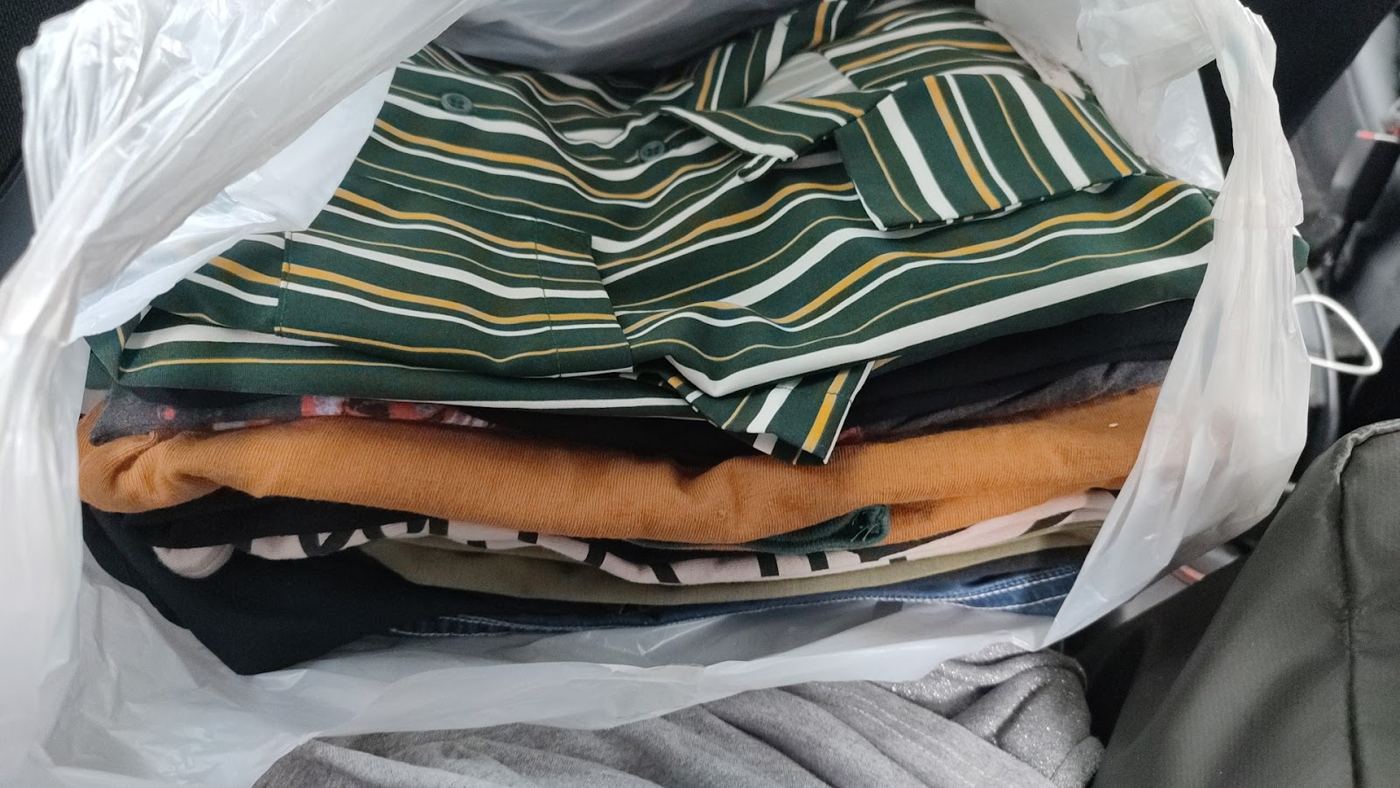 Laundry bagged