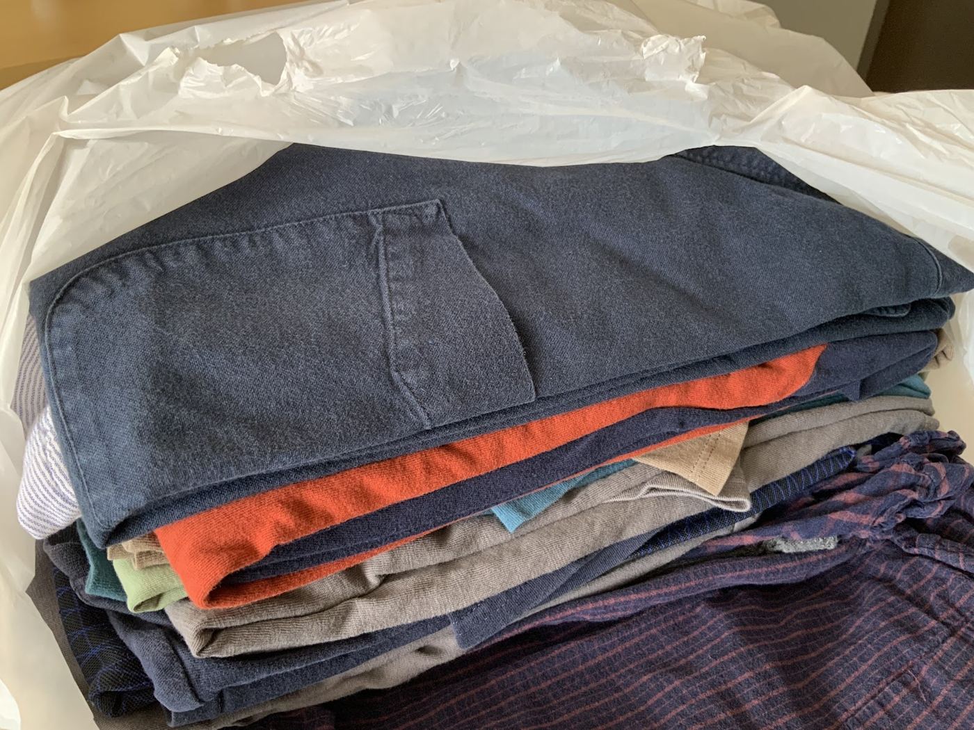 Folded laundry stack