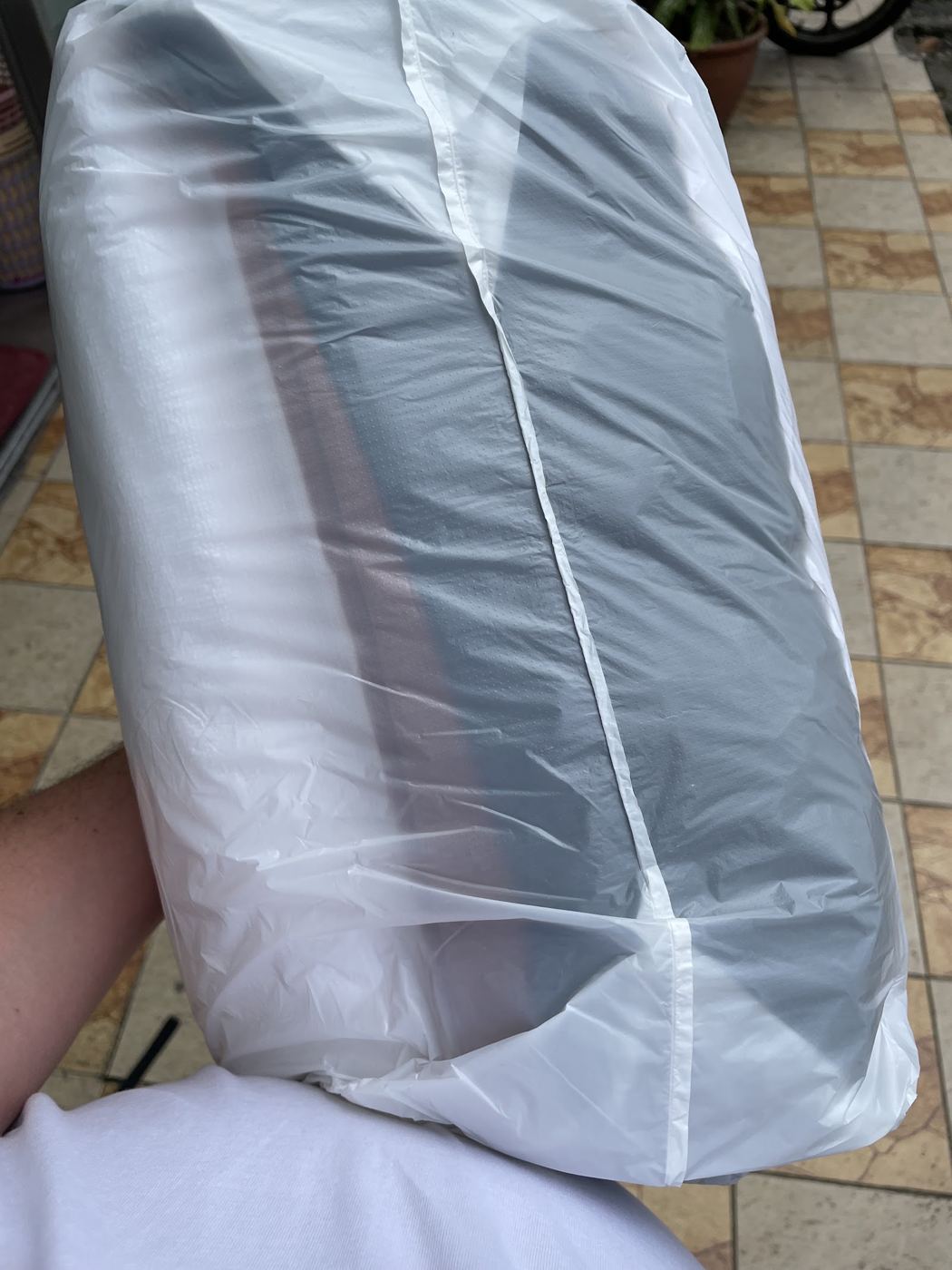 Laundry wrapped for delivery